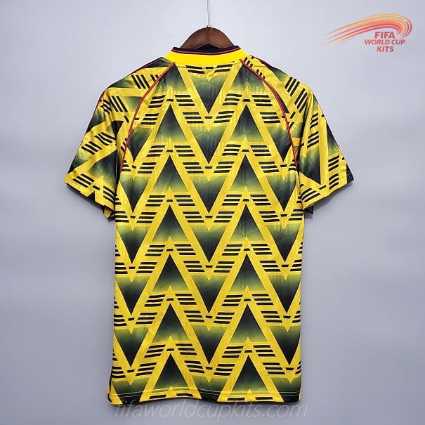 Arsenal 91-93 Away Yellow Football Kit