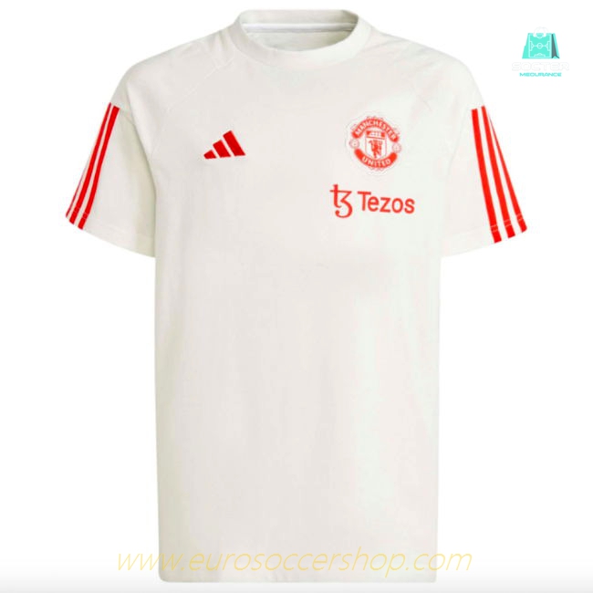 2023-2024 Man Utd Training Tee (White) - Kids (Ronaldo 7)
