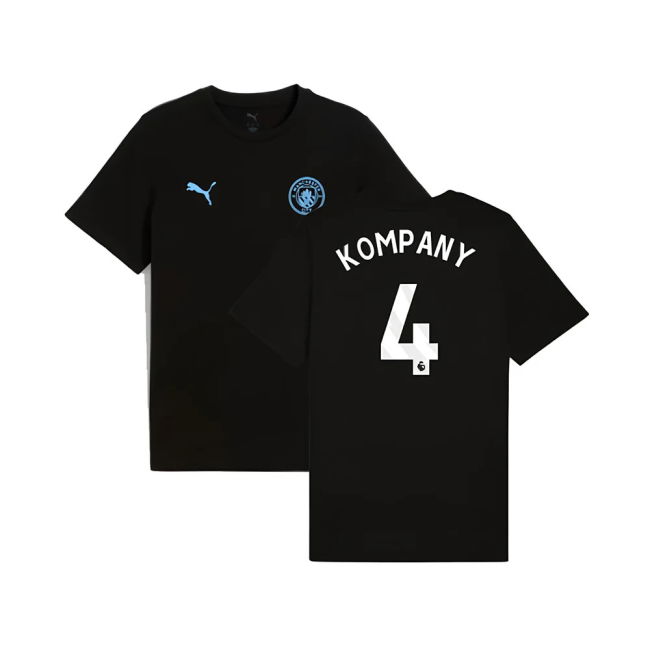 2025-2026 Man City FtblESS Tee (Black) (Kompany 4)
