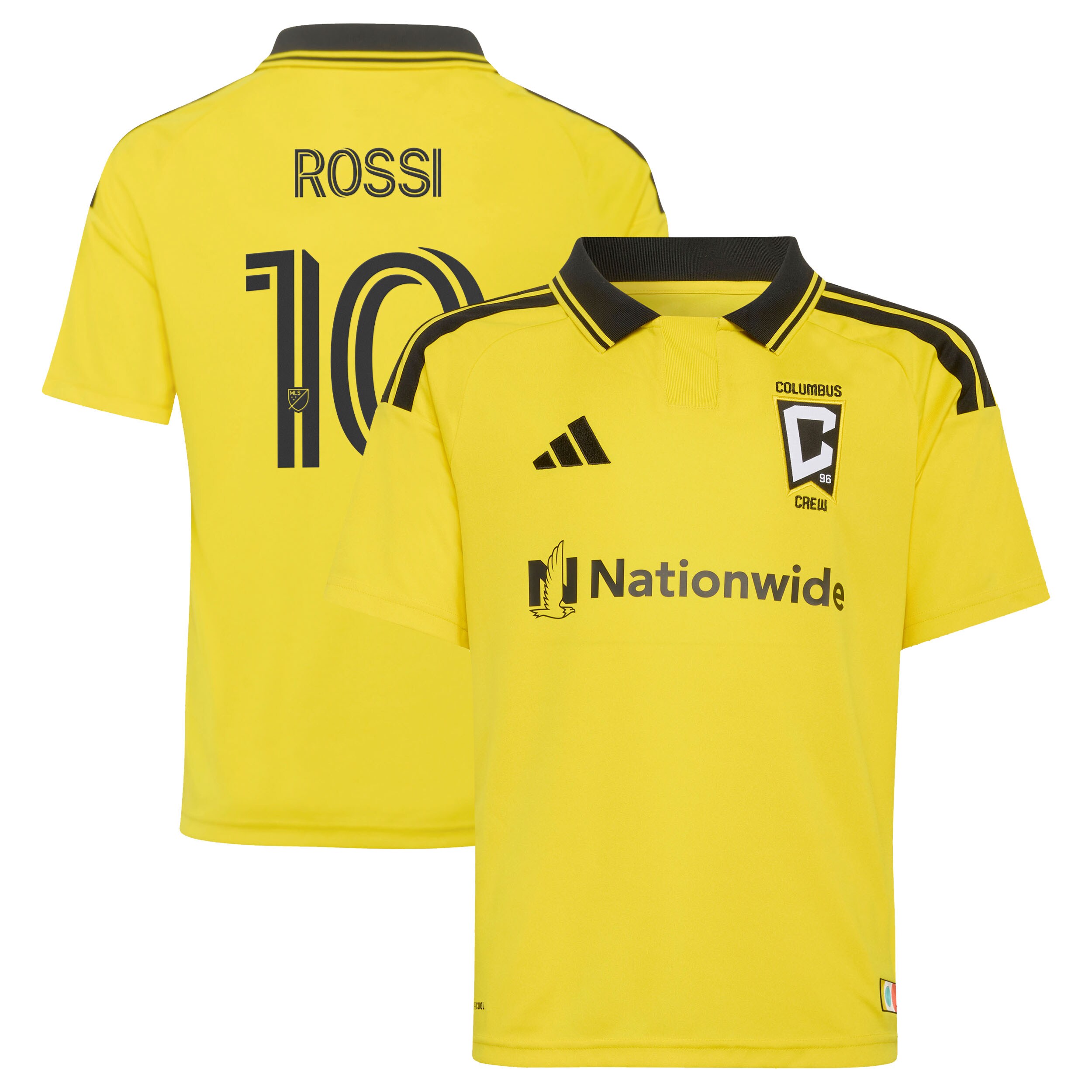 [SJH] Diego Rossi Columbus Crew Youth 2026 The Crafted for Excellence Kit Replica Jersey - Yellow