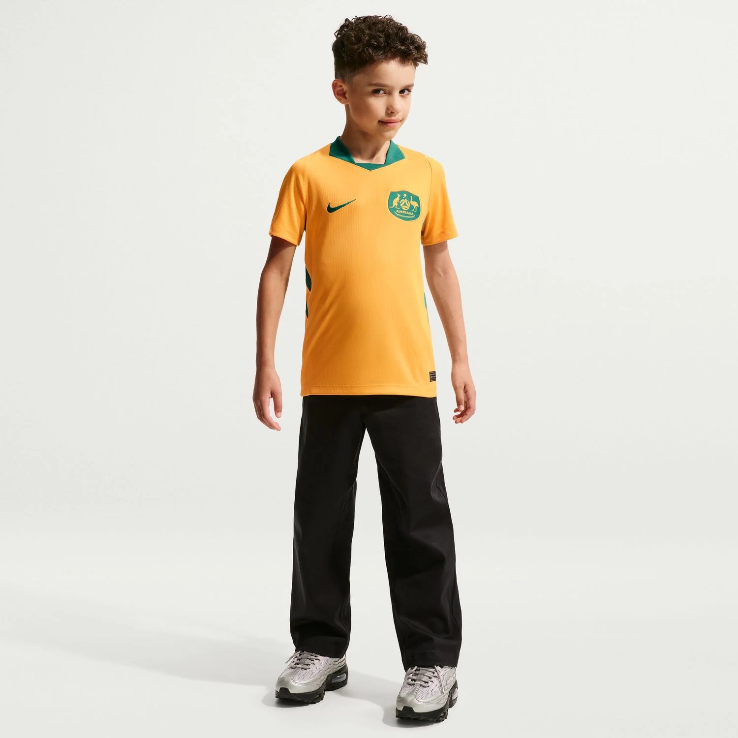 Australia 2026 Home Youth Jersey - Socceroos Kids Gold Replica Shirt