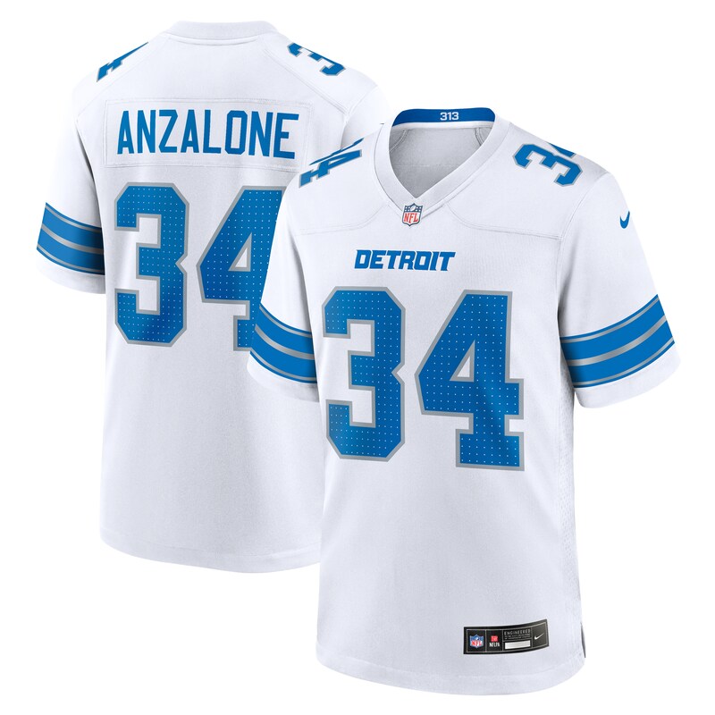 None Alex Anzalone MVP Candidate DET Lions Premium Material Jersey