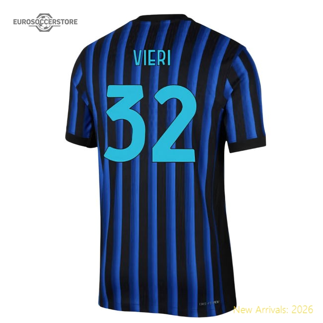Inter Milan Vieri Match-ready Home Jersey Calcio Adidas Climacool