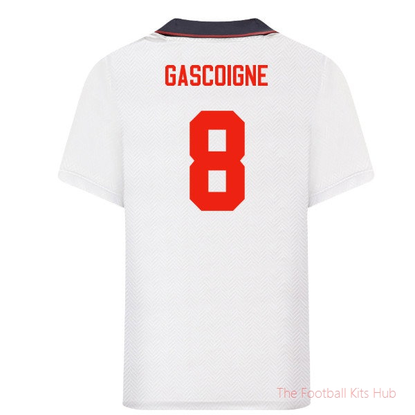 1993 England Home Retro Shirt (Gascoigne 8)