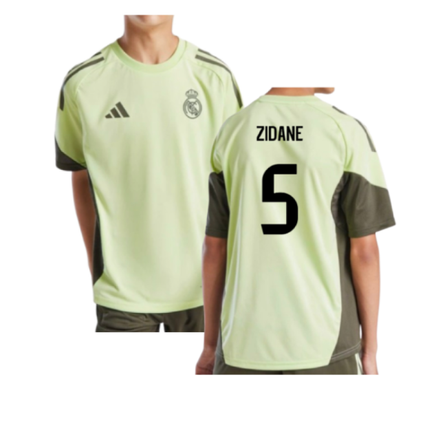 Top-Quality 2025-2026 Real Madrid Training Jersey (Almost Lime) - Kids (Zidane