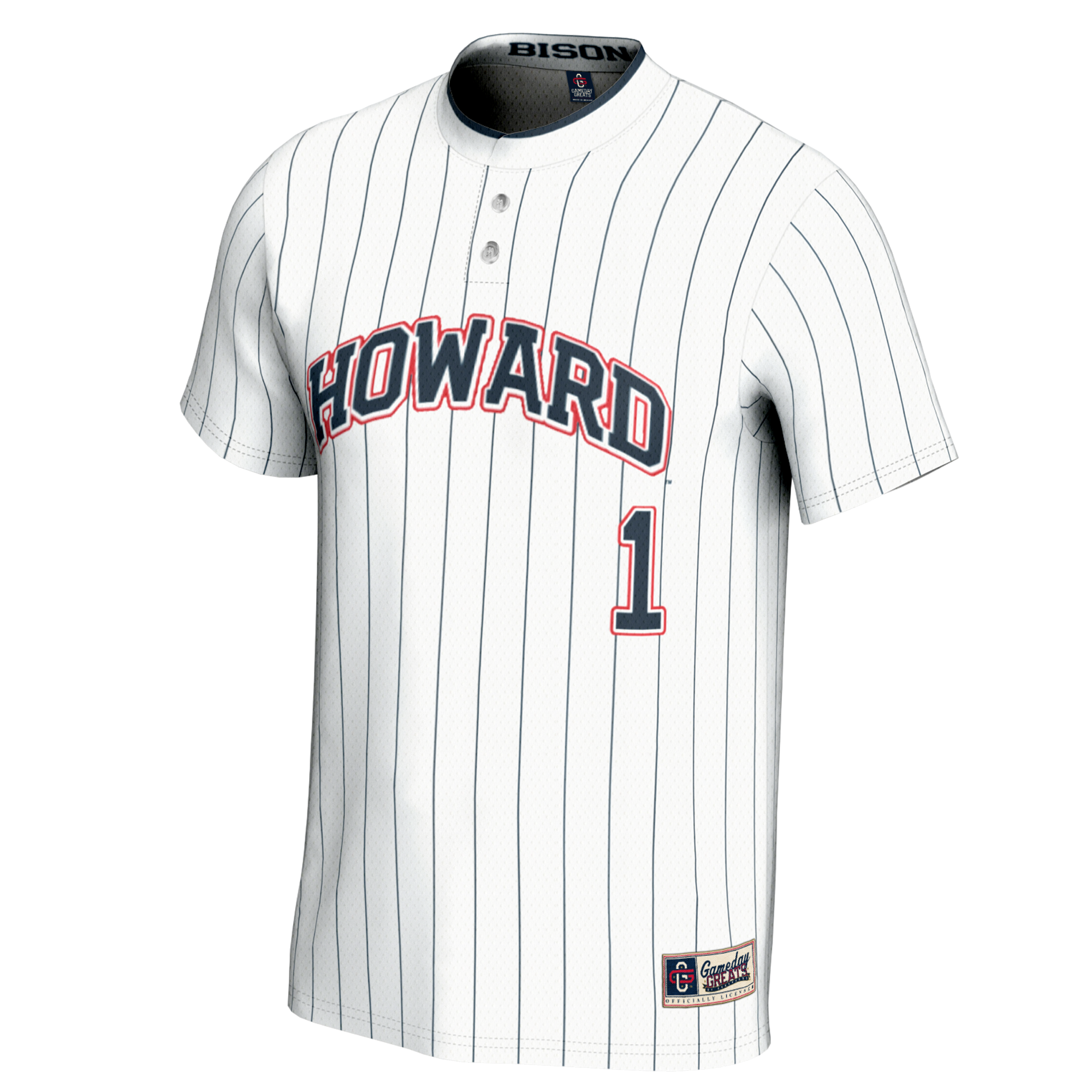 [DDG] Howard Bison GameDay Greats Youth Lightweight Softball Jersey - White