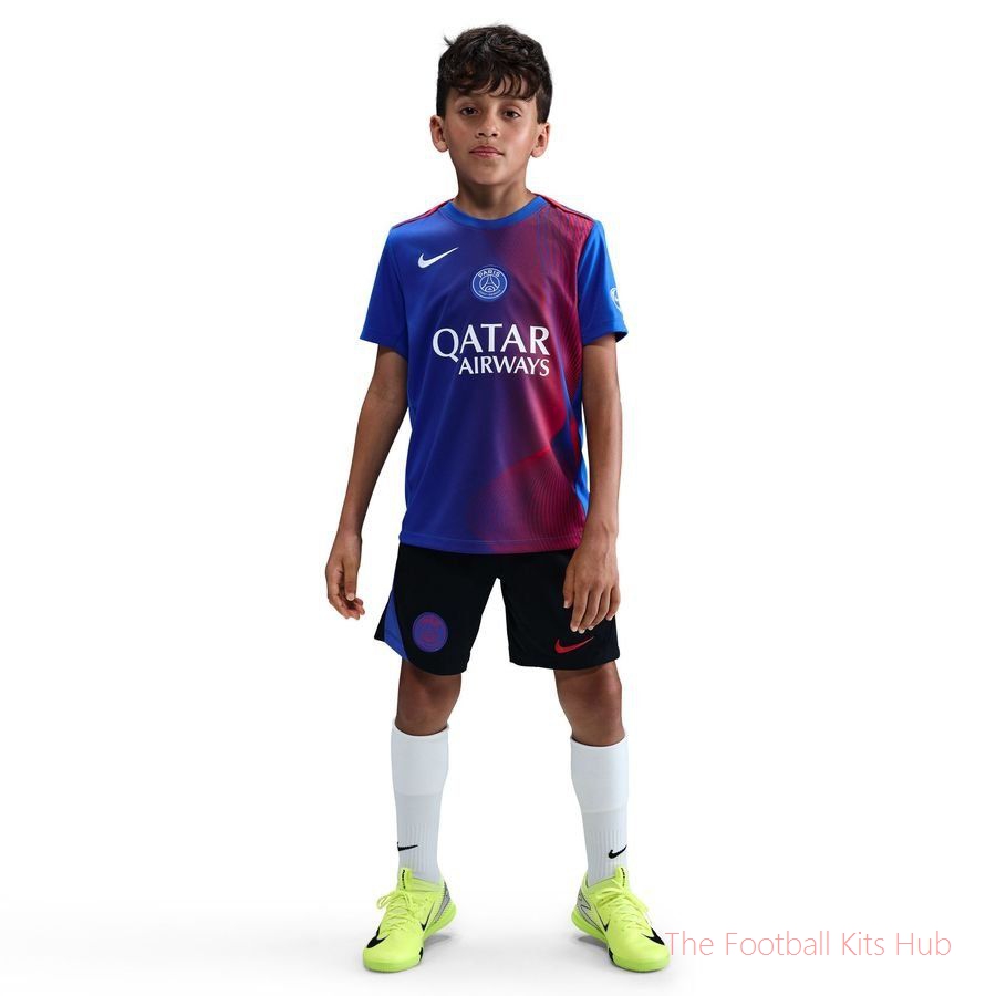Paris Saint Germain Training T-Shirt Dri-FIT Academy Pro Pre Match 3rd - Hyper Royal/Global Red/White Kids