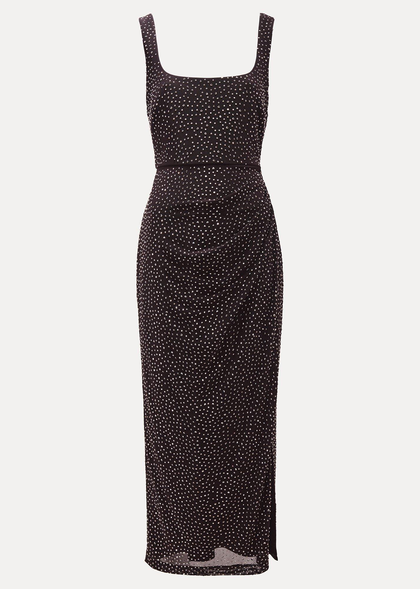 Suki Chocolate Hotfix Maxi Dress