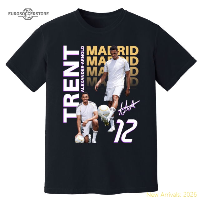 Authentic Trent Alexander-Arnold Real Madrid T-Shirt (Black)