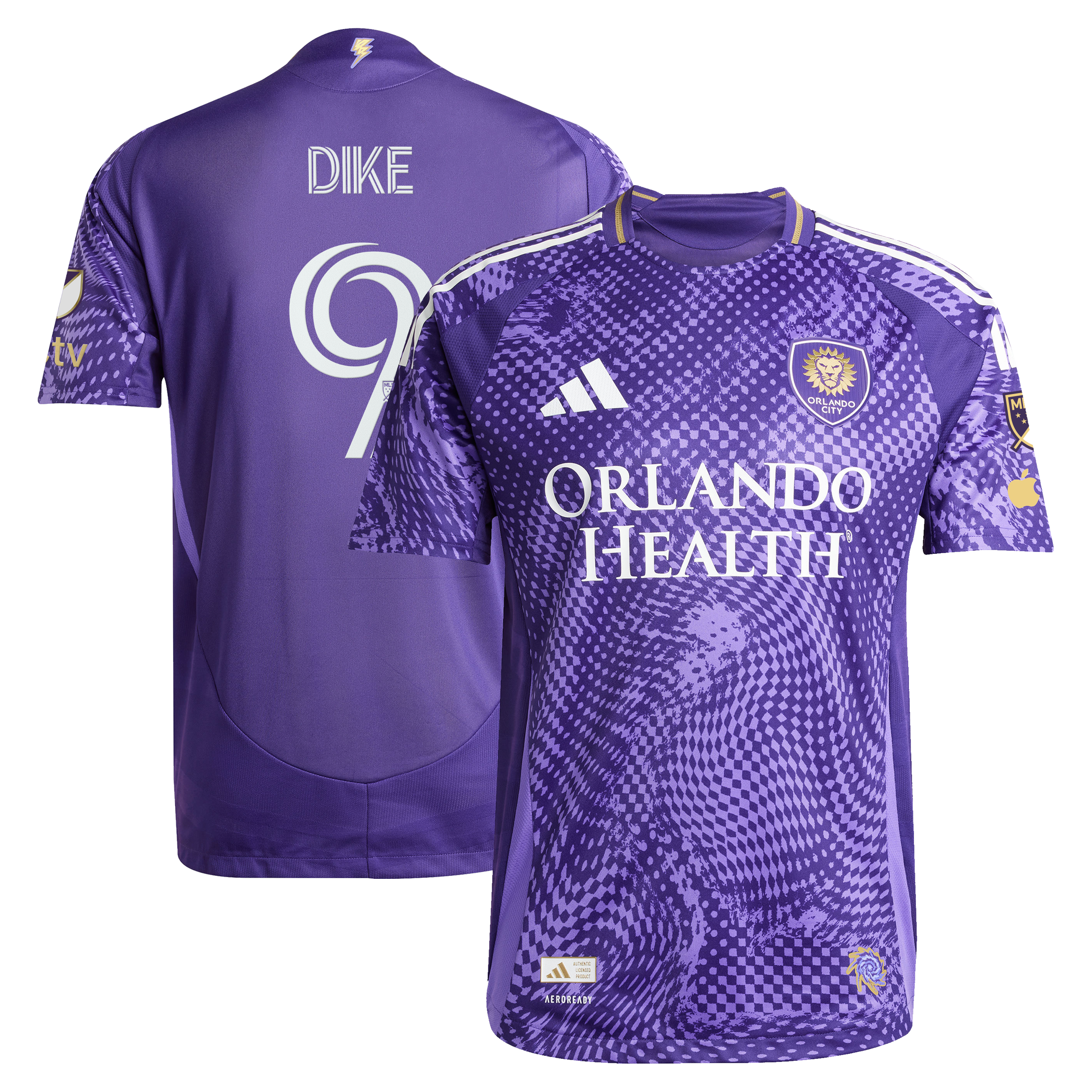 [SJH] Daryl Dike Orlando City SC 2025 Perfect Storm Primary On-Field Authentic Jersey - Purple