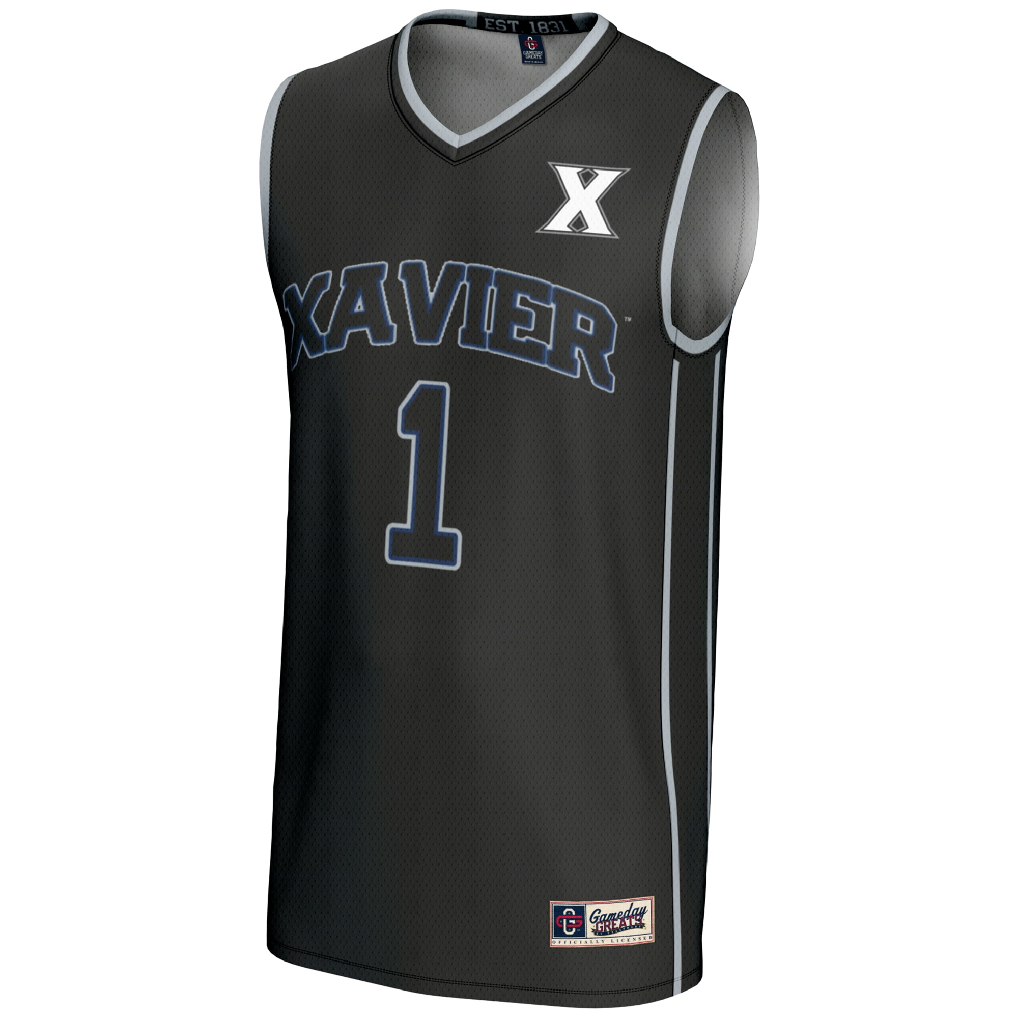 [DDG] Xavier Musketeers GameDay Greats Youth Lightweight Basketball Jersey - Black
