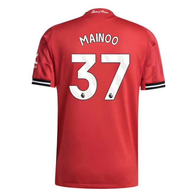 2025-2026 Man Utd Authentic Home Shirt (Mainoo 37)