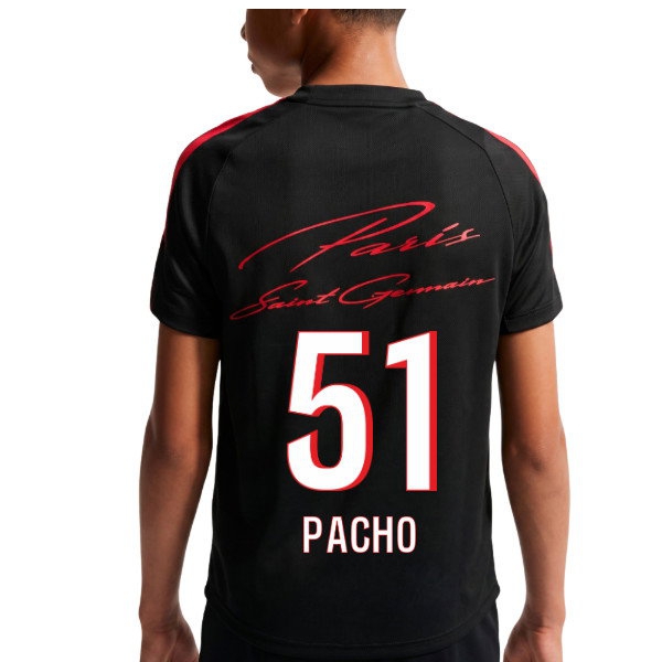 [DDJ] 2026-2027 PSG Strike Training Shirt (Black) - Kids (Pacho 51)