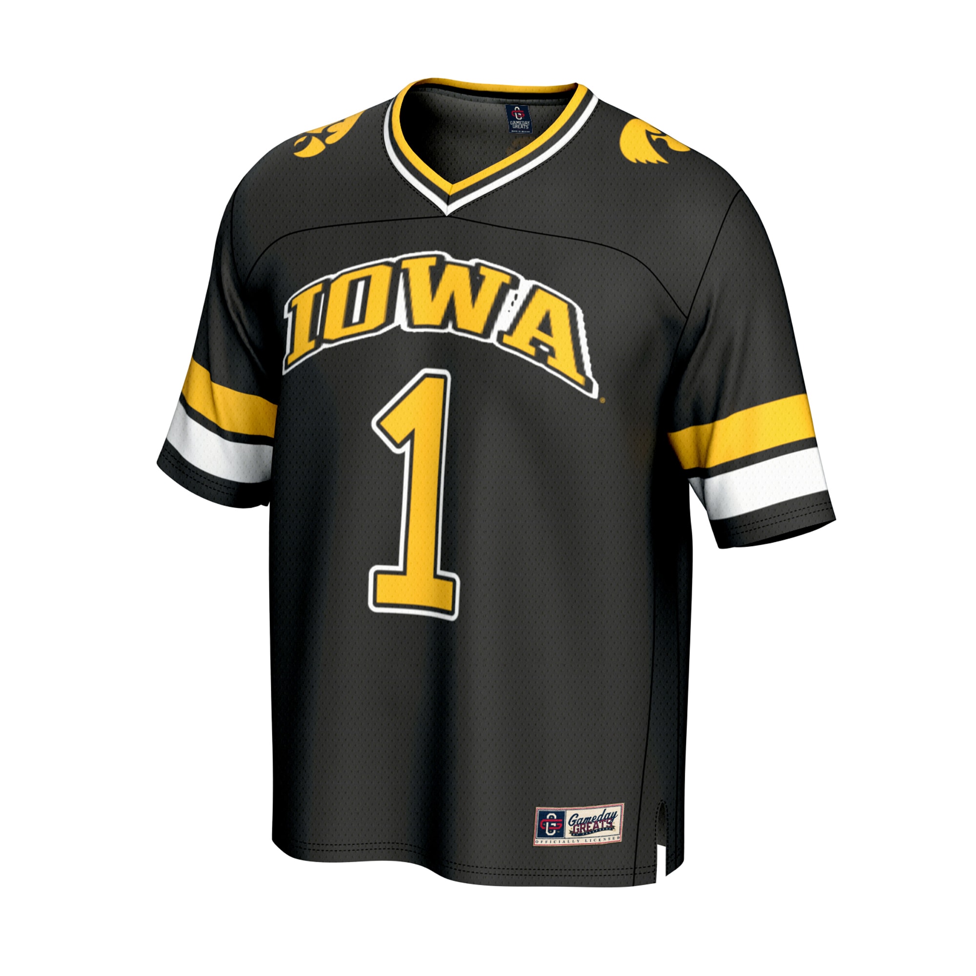 Iowa Hawkeyes GameDay Greats Youth Lightweight Collegiate Football Fashion Jersey - Black