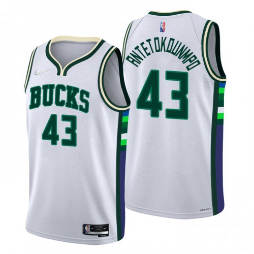 MIL White Nike M. Bucks #43 NBA Jersey NBA Fan Apparel Premium Quality