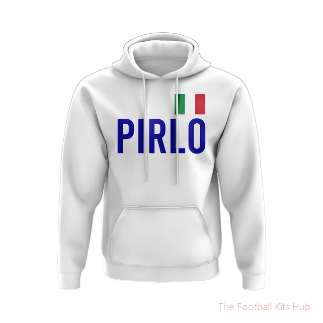 Andrea Pirlo Italy Name Hoody (White)