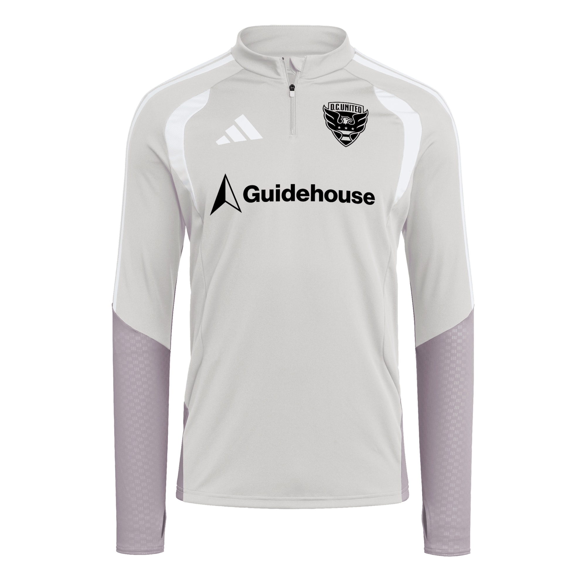 [JED] D.C. United 2026 Tiro Competition Quarter-Zip Training Jersey Top - Silver