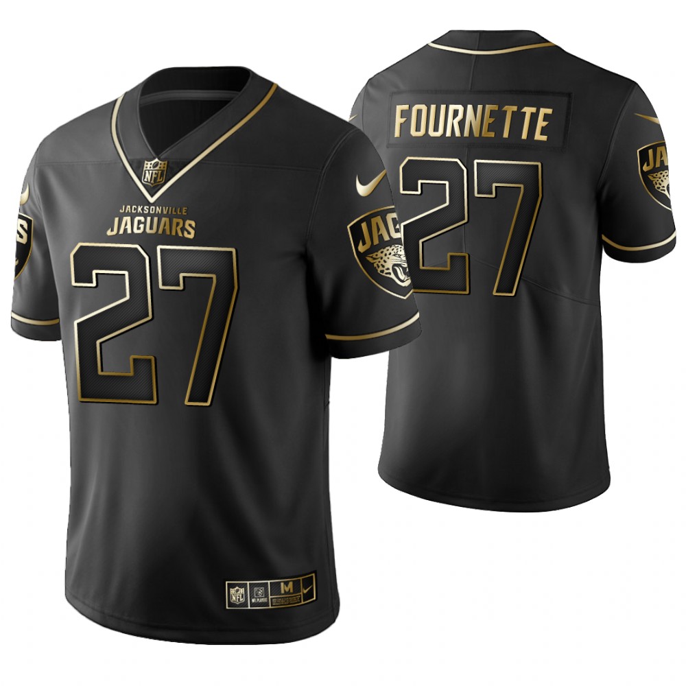 NFL J J Jaguars #27 Leonard Fournette Black Game Jersey - Authentic...