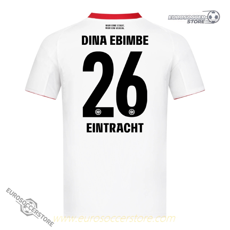 DINA EBIMBE's Eintracht Frankfurt Away Jersey, numbered 26, for the 25-26 season.