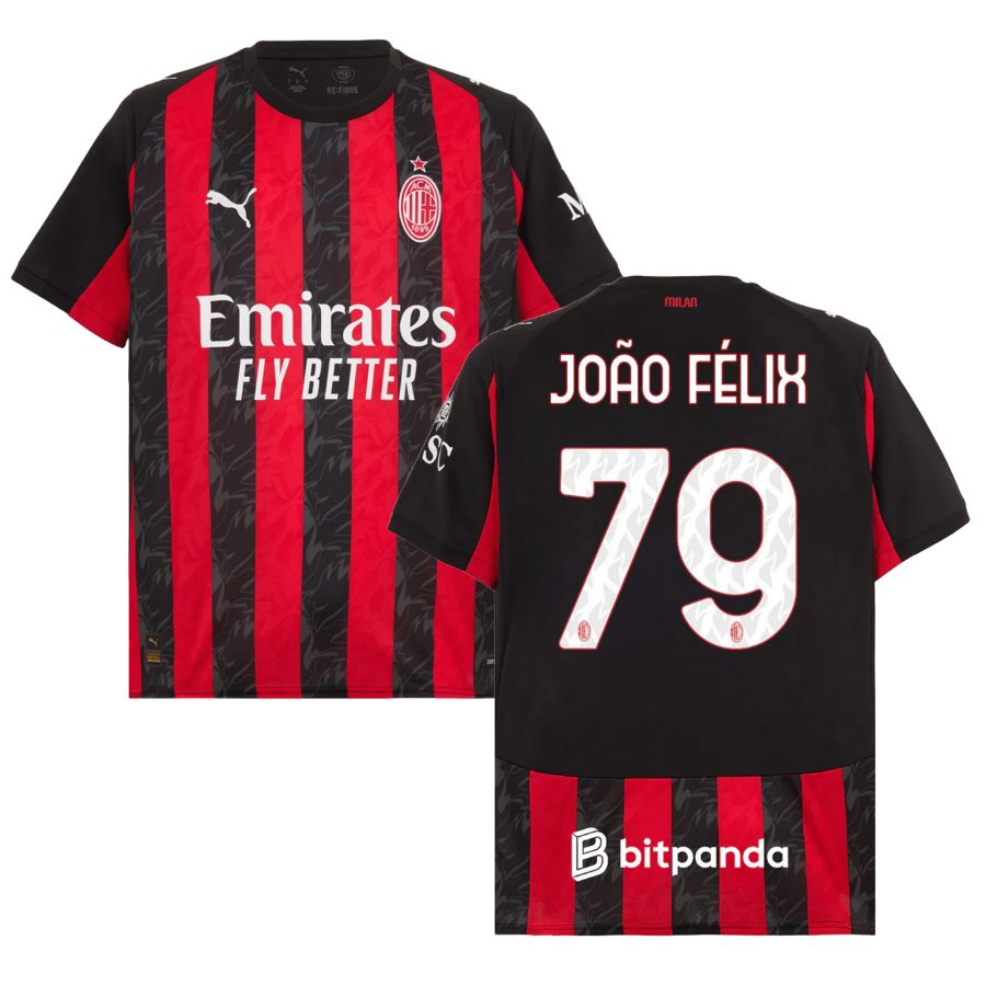 Genuine Authentic AC Milan Home Shirt 79 Joao Felix 202526
