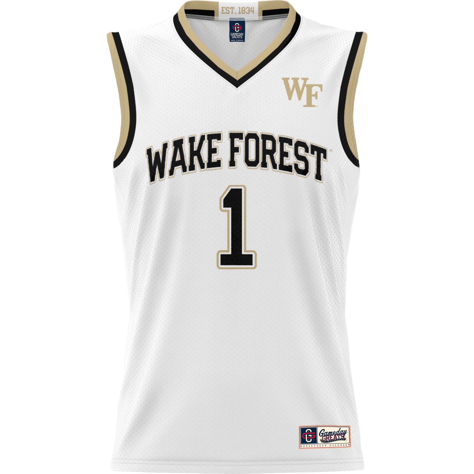 [NJP] Wake Forest Demon Deacons GameDay Greats Youth Lightweight Basketball Jersey - White