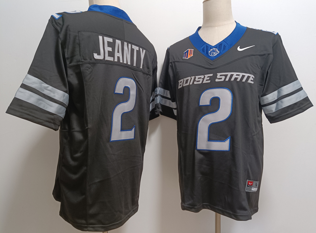 Men's None Black 2024 durabl Ashton Jeanty #2 away jersey Jersey