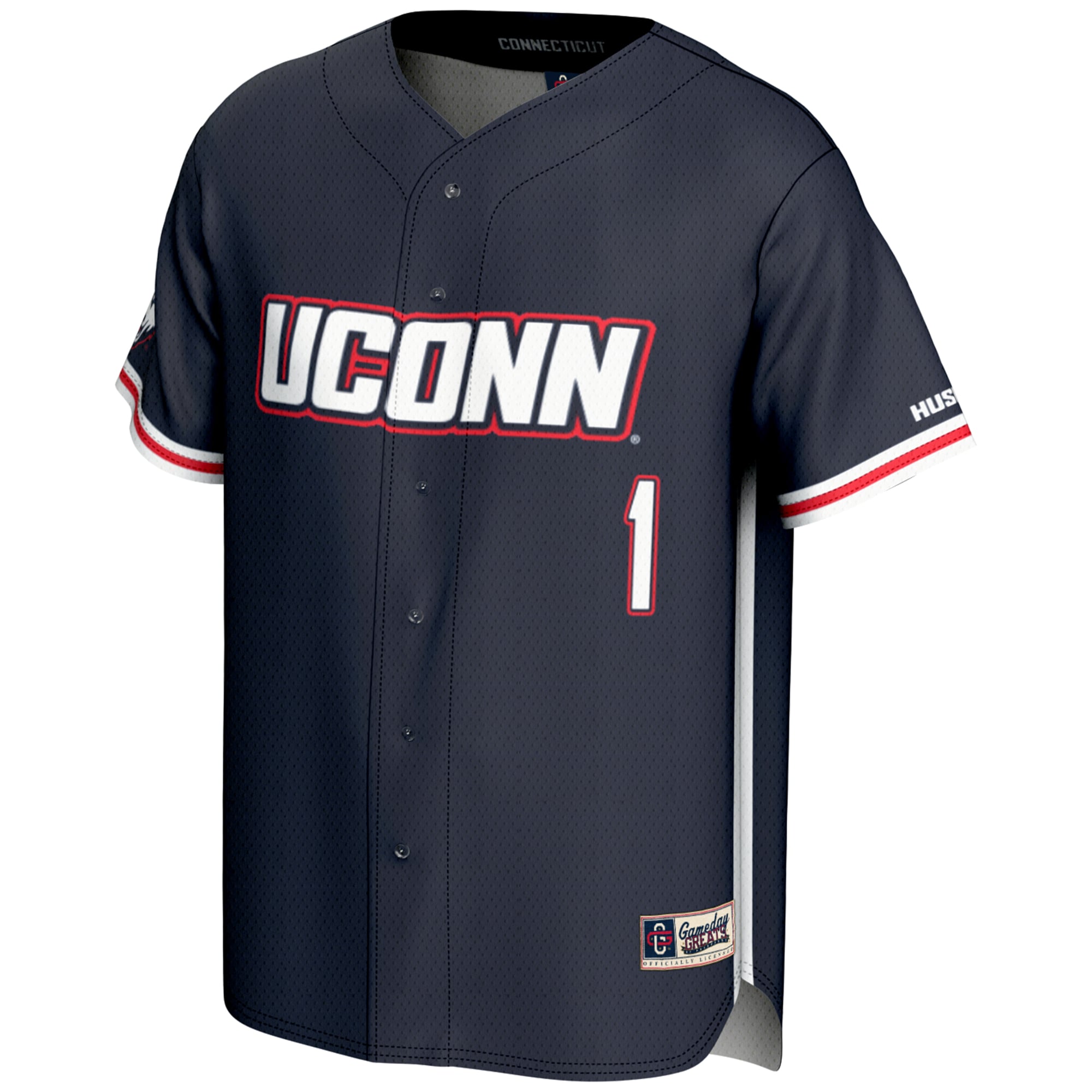 #1 UConn Huskies GameDay Greats Youth Lightweight Baseball Jersey - Navy
