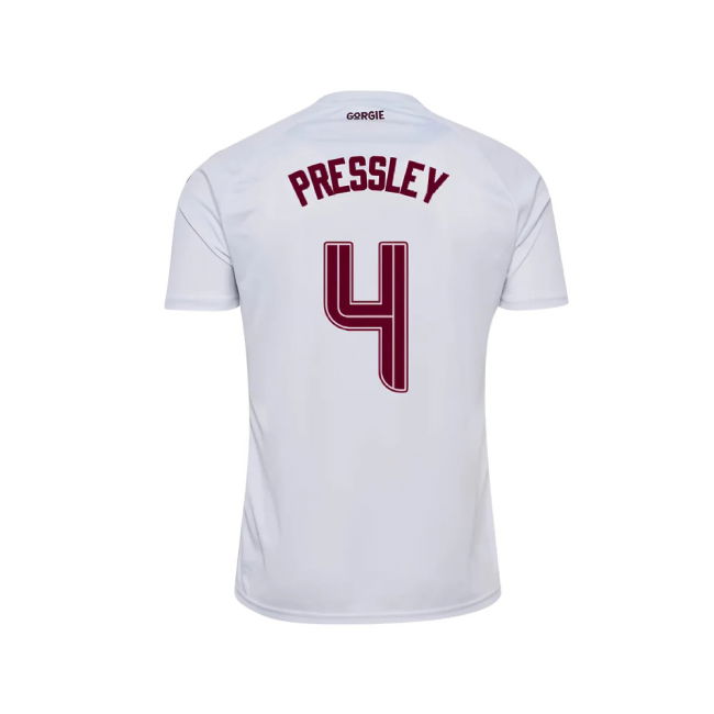 Replica 2025-2026 Hearts Away Away Pressley 4 With Collector's Item