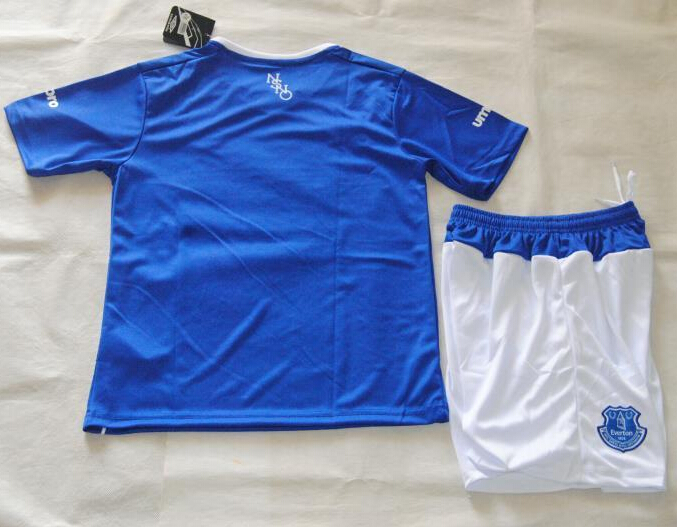 Kids Everton 2015-16 Home Soccer KitShirtShorts - Official Replica