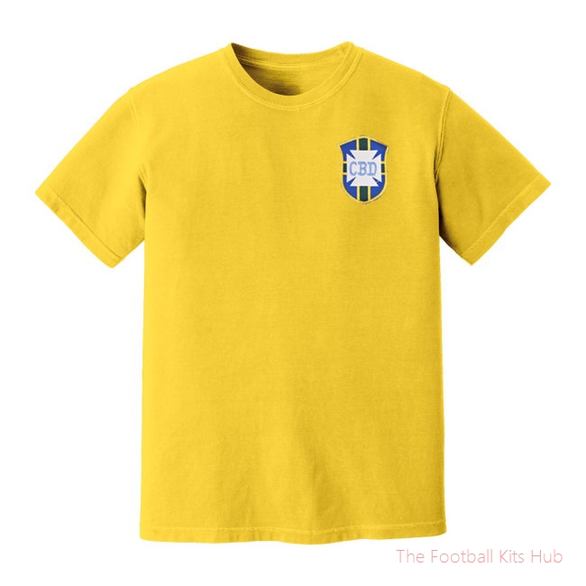 Brazil National Team Embroidered Tee (Yellow)