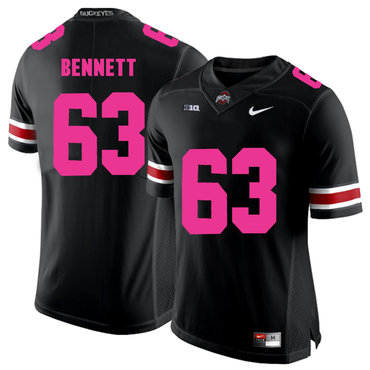 Men's OSU Ohio Michael Bennett #63 alternate jersey Black 2018