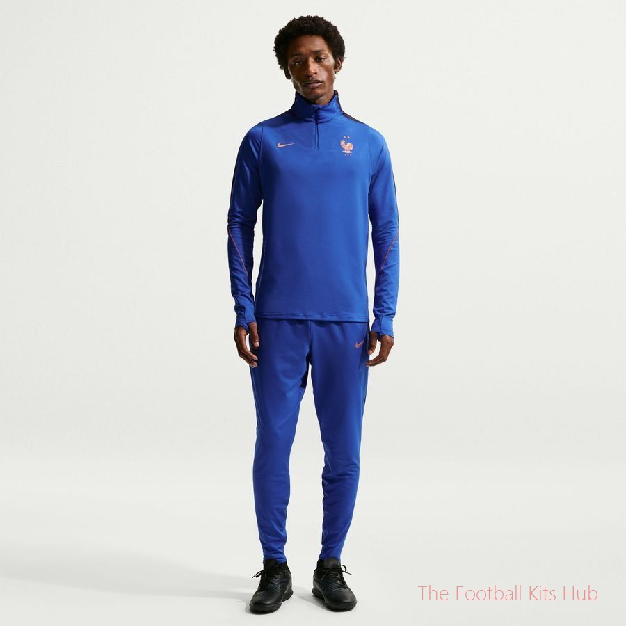France Training Shirt Dri-FIT Strike Drill World Cup 2026 - Game Royal/Blackened Blue/Metallic Copper