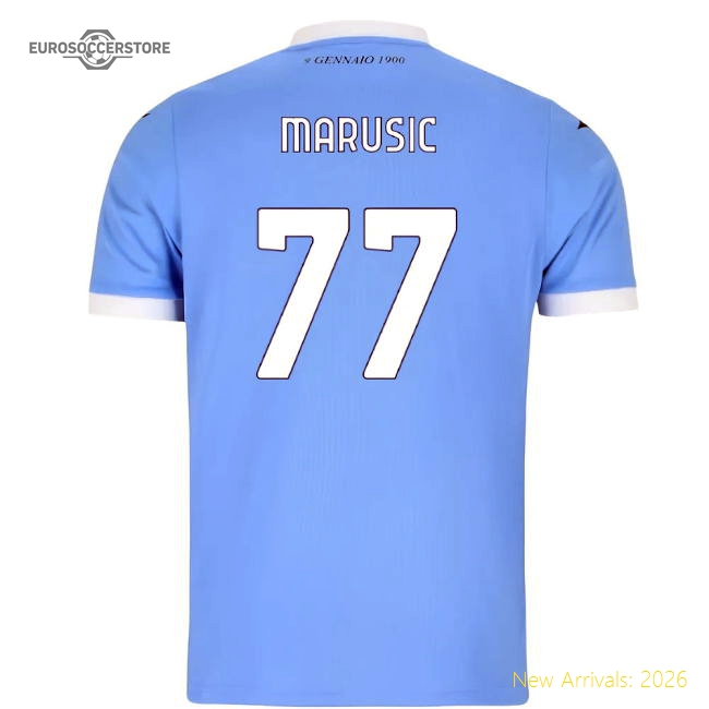 Supporter 2025-2026 Lazio Home Shirt (Kids) (Marusic 77)