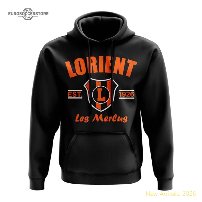 Popular Match-Day Lorient Established Hoody (Black)