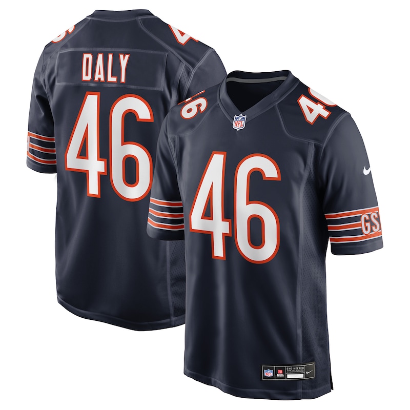 None Scott Daly CHI Bears Sleek Premium Jersey Game Day Wear
