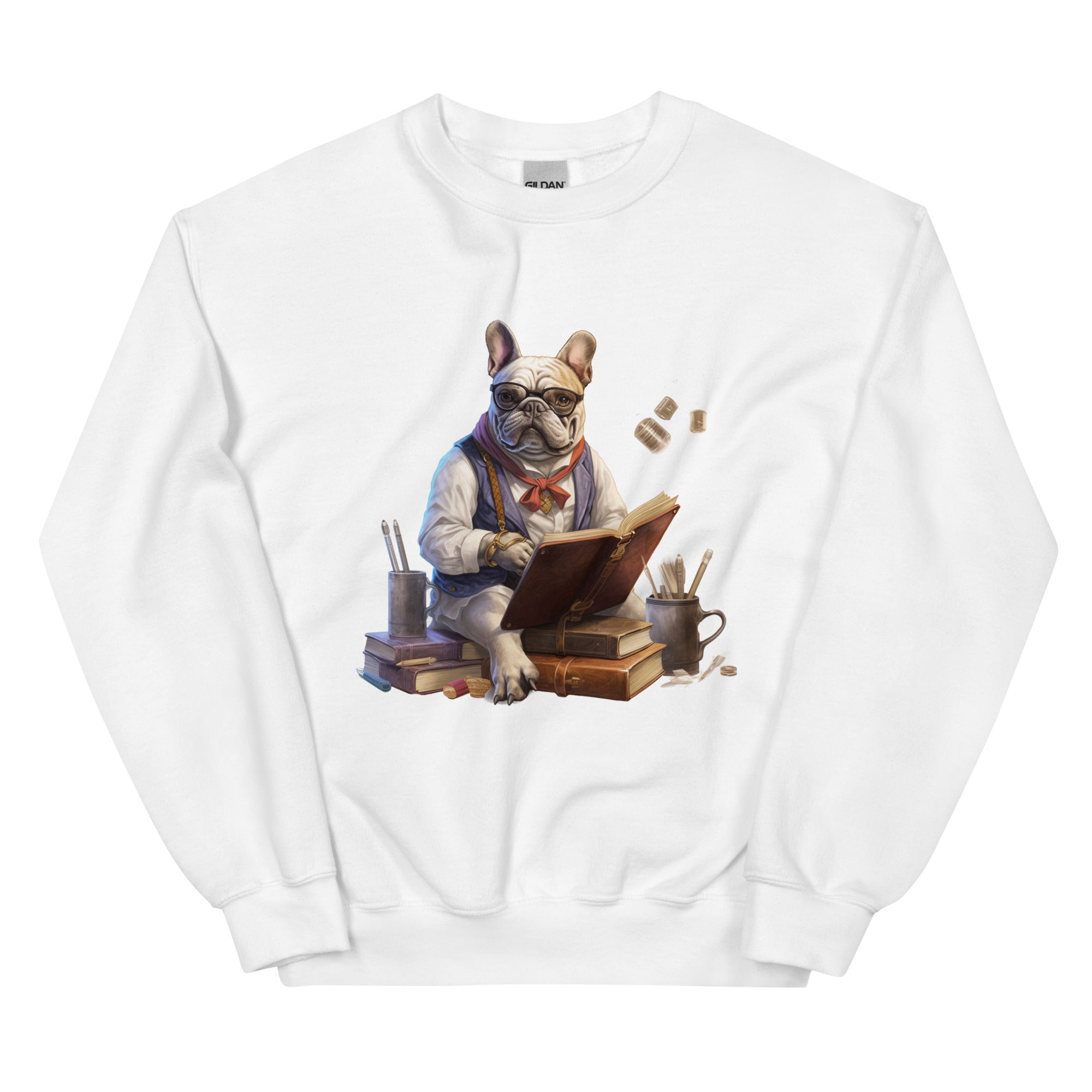 Premium Professor Frenchie - Unisex Crew Neck Sweatshirt for Pet