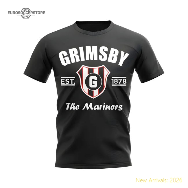 Grimsby Established Football T-shirt (black) - Unbeatable Value