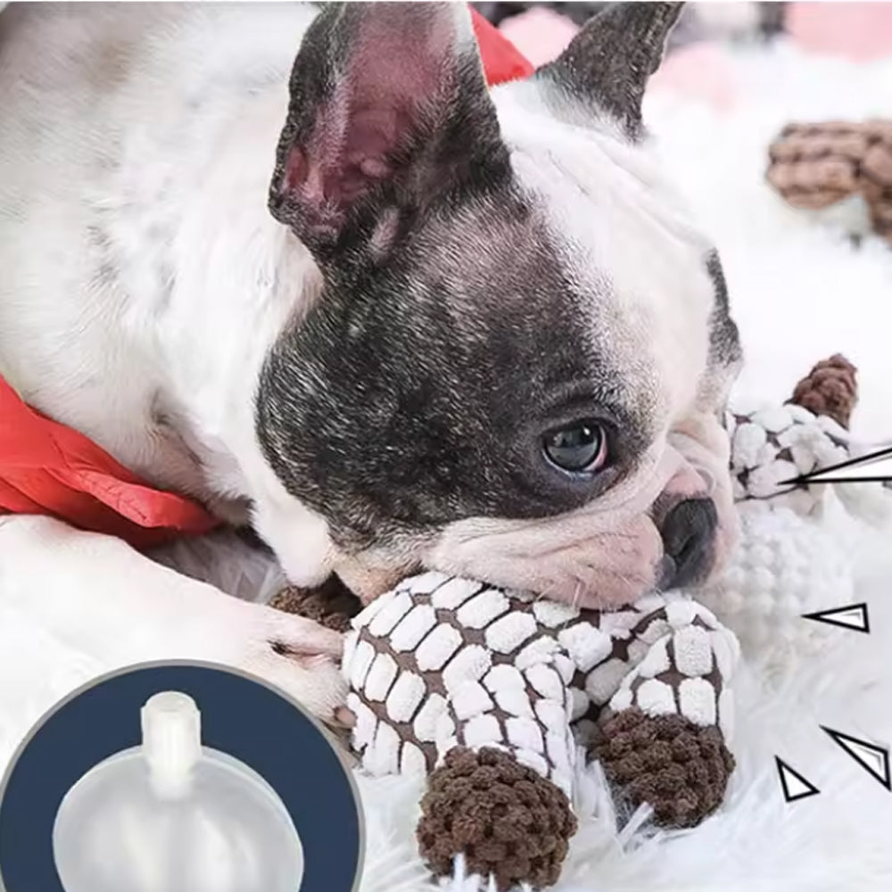 Donkbit Frenchie Plush Toy – Animal Squeaky Chew Toy