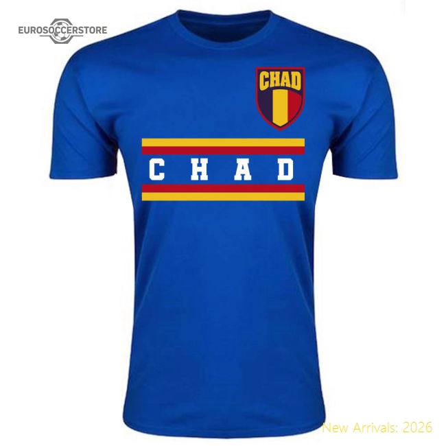 High-quality Chad Core Football Country T-shirt (blue) - Official Design