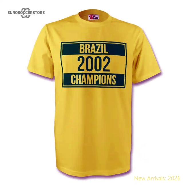 Brazil 2002 National Teams Champions Tee Yellow Small (34-36