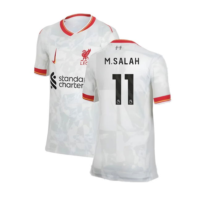 Kids Salah 11 Genuine 2024-2025 Liverpool English Football Third Kit