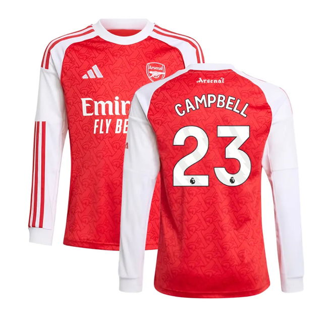 Arsenal Arsenal Long Sleeve Home Shirt Kids Campbell #23 Official ...