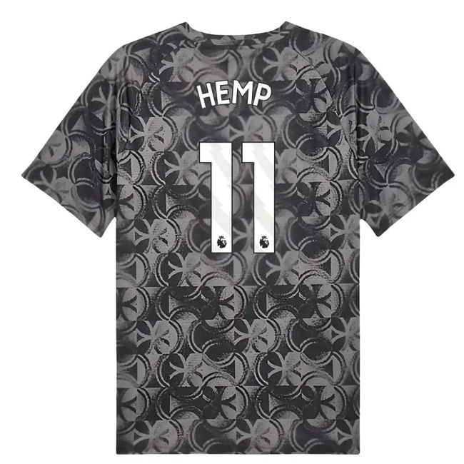 Adult 2025-2026 Man City Warm Up Jersey (Black) (Hemp 11)
