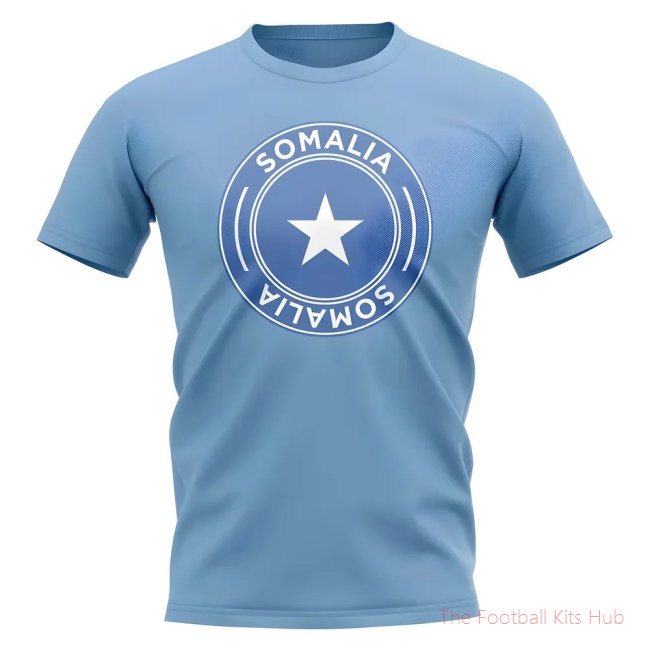 Somalia Football Badge T-Shirt (Sky)