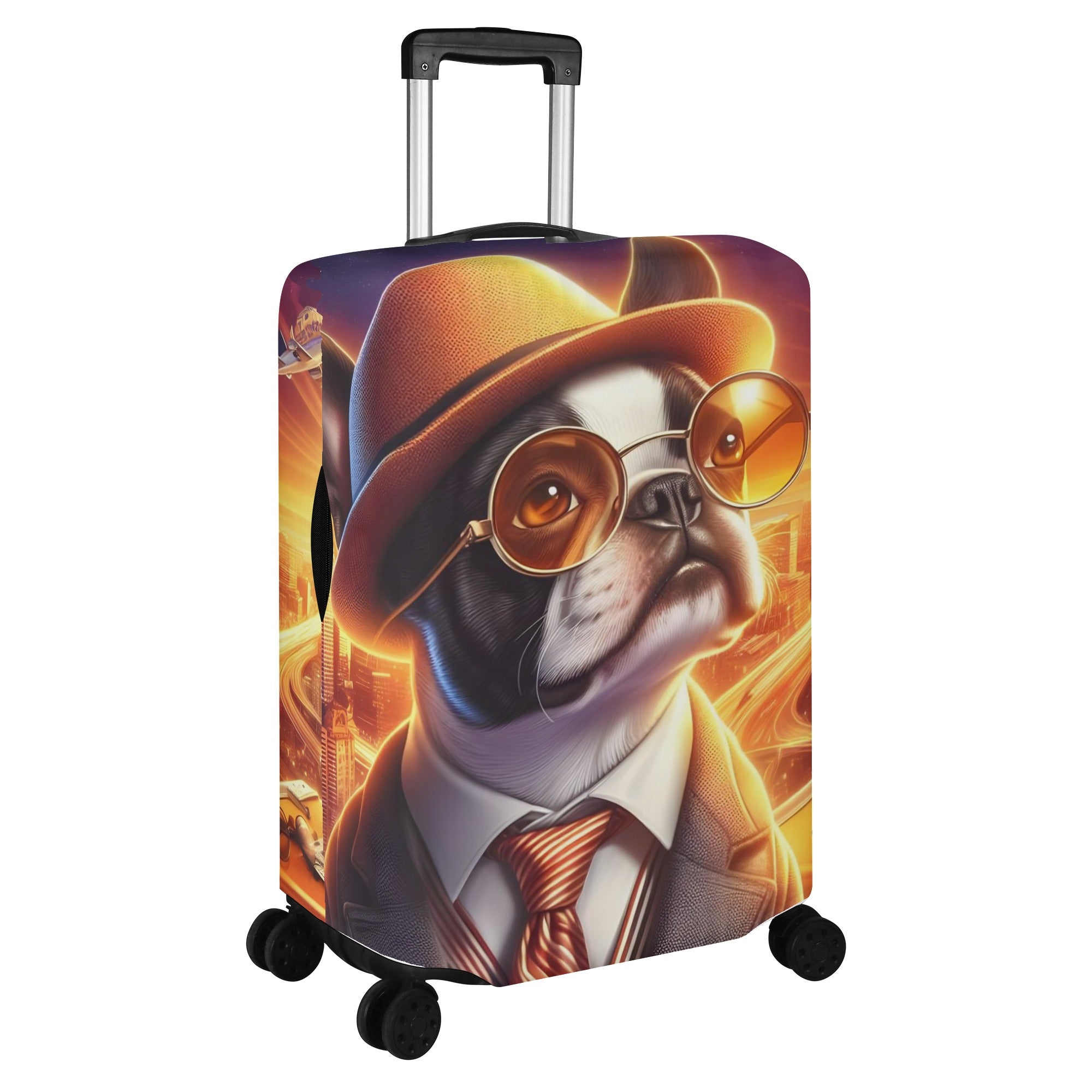 Zeus - Non-slip Luggage Cover For Boston Terrier Lovers Outdoor Use