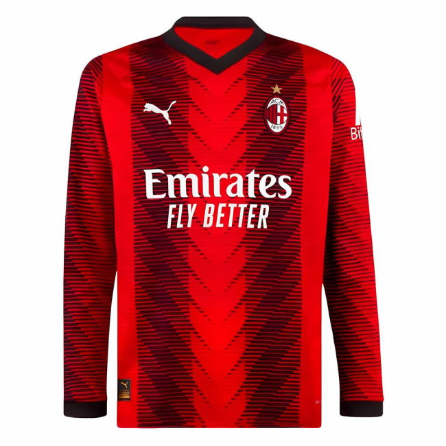 Premium Rossoneri Main Shirt Rafael Leão #17 2024-2025 Season (v8)