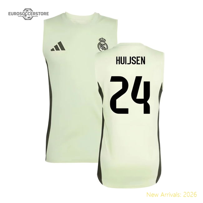 Performance 2025-2026 Real Madrid Sleeveless Training Jersey (Almost Lime) (Huijsen