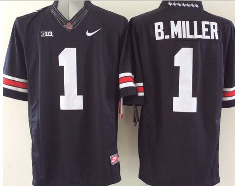 Men's Ohio St Buckeyes Black 2024 game jersey Baxton Miller #5