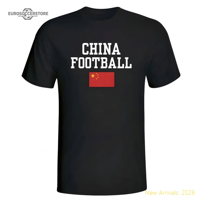 Premium China Football T-shirt - Black - Budget-friendly