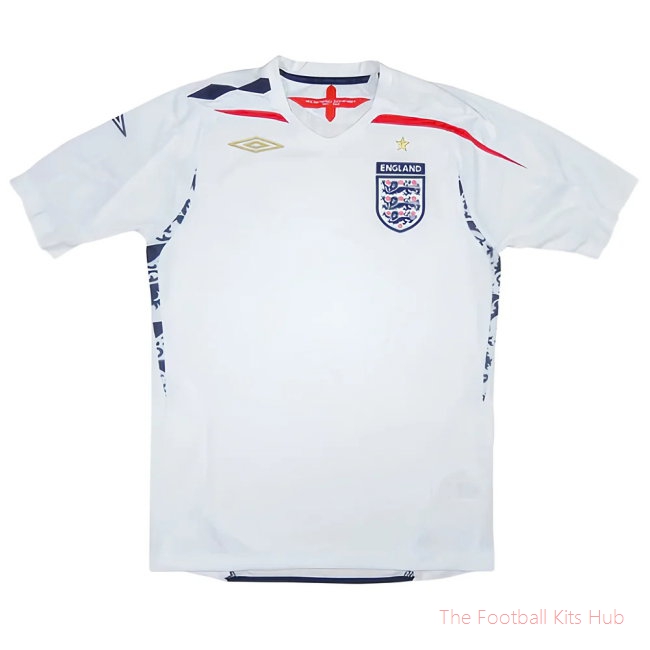 Men 2007-2008 England Home Shirt UEFA Euro